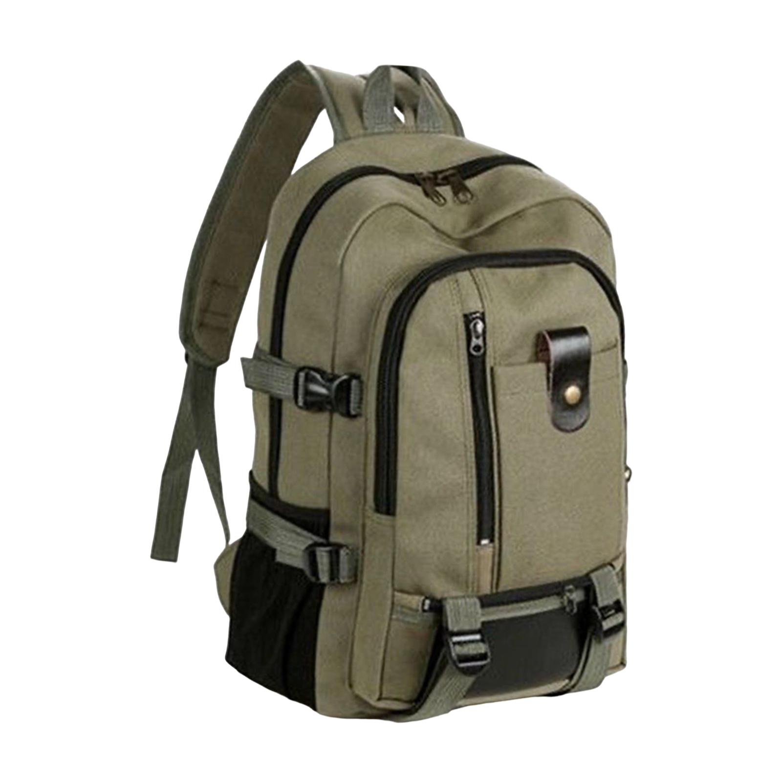 Canvas Backpack Casual - ビジネスや通学に最適な、大容量のキャンバス製トラベルバックパック。防水加工が施されており、15インチのパソコンを収納できるコンピューター用オーガナイザー付き。快適な使い心地。