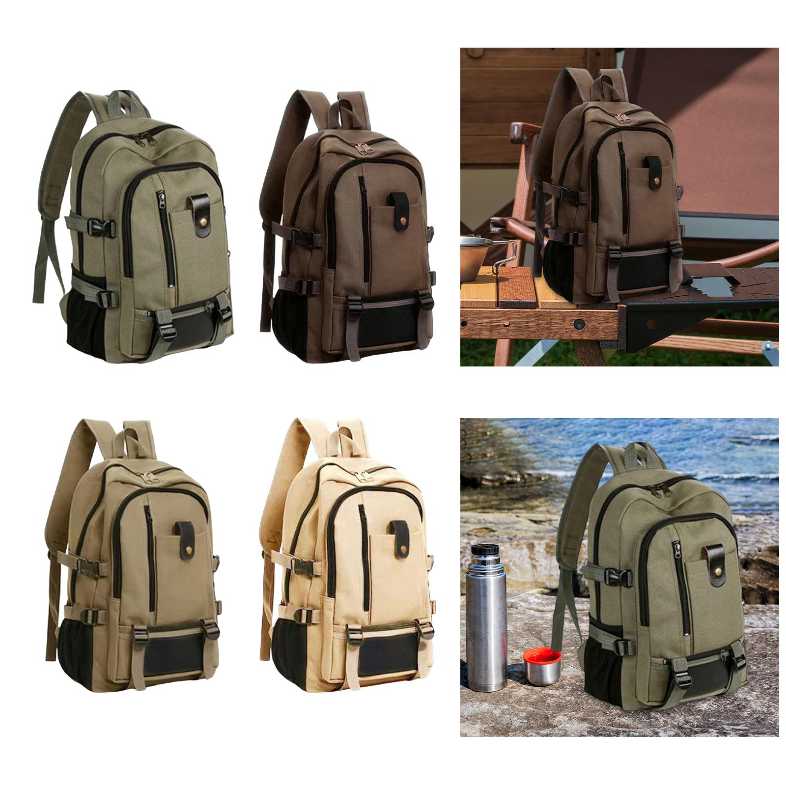 ビジネスや通学に最適な、大容量のキャンバス製トラベルバックパ - Canvas Backpack Casual のレビューと価格